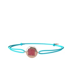 Lida Kare Bileklik - Rodolit garnet 14 ayar rose altın bileklik #l0vkia
