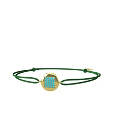 Lida Kare Bileklik - Akuamarin 925 ayar altın kaplama gümüş bileklik #n1gr55