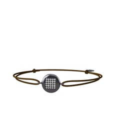 Lida Kare Bileklik - Swarovski 925 ayar siyah rodyum kaplama gümüş bileklik #n3hf7b