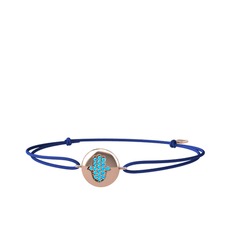 Lida Hamsa Bileklik - Akuamarin 14 ayar rose altın bileklik #10vbqaw