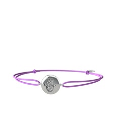 Lida Hamsa Bileklik - Swarovski 18 ayar beyaz altın bileklik #13eu30e