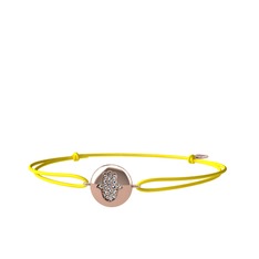 Lida Hamsa Bileklik - Swarovski 14 ayar rose altın bileklik #15jpkmt