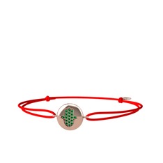 Lida Hamsa Bileklik - Yeşil kuvars 8 ayar rose altın bileklik #19bxuvw