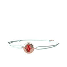 Lida Hamsa Bileklik - Garnet 8 ayar rose altın bileklik #1cmzjnl