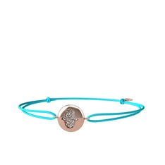 Lida Hamsa Bileklik - Swarovski 18 ayar rose altın bileklik #1gfmdos