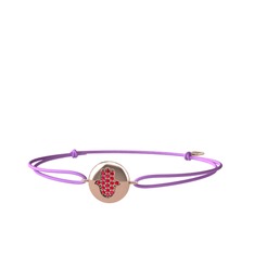 Lida Hamsa Bileklik - Rodolit garnet 925 ayar rose altın kaplama gümüş bileklik #1ghyhkj