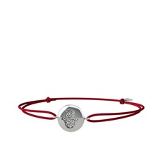 Lida Hamsa Bileklik - Swarovski 18 ayar beyaz altın bileklik #1p5sylf