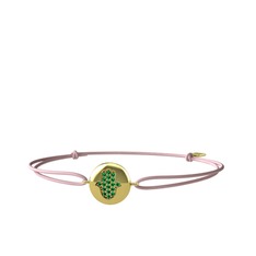 Yeşil kuvars 925 ayar altın kaplama gümüş bileklik