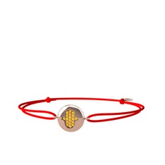 Lida Hamsa Bileklik - Sitrin 14 ayar rose altın bileklik #1t1h1lt