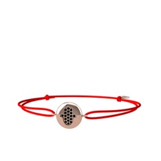 Siyah zirkon 14 ayar rose altın bileklik