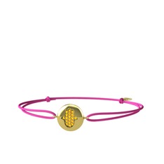 Lida Hamsa Bileklik - Sitrin 14 ayar altın bileklik #5usl6c