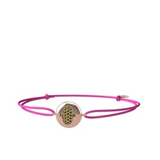 Lida Hamsa Bileklik - Peridot 925 ayar rose altın kaplama gümüş bileklik #aym1ro