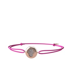 Lida Hamsa Bileklik - Pırlanta 14 ayar rose altın bileklik (0.1584 karat) #dzc5s0