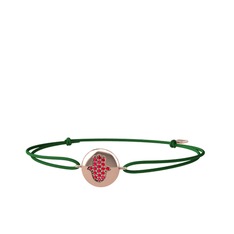 Lida Hamsa Bileklik - Rodolit garnet 18 ayar rose altın bileklik #gnq79m