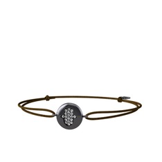 Lida Hamsa Bileklik - Swarovski 925 ayar siyah rodyum kaplama gümüş bileklik #hozj38