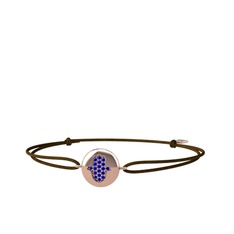 Lida Hamsa Bileklik - Lab safir 18 ayar rose altın bileklik #l09bmw