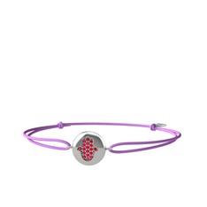 Lida Hamsa Bileklik - Rodolit garnet 925 ayar gümüş bileklik #p4iet0