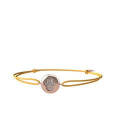 Lida Hamsa Bileklik - Swarovski 14 ayar rose altın bileklik #uwdvp5