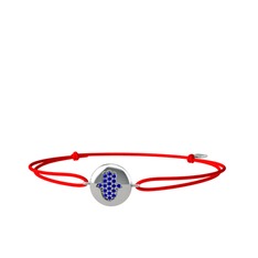 Lab safir 14 ayar beyaz altın bileklik