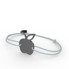 Elma Bileklik - 925 ayar siyah rodyum kaplama gümüş bileklik #1tmpyqj