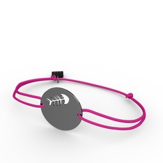 925 ayar siyah rodyum kaplama gümüş bileklik