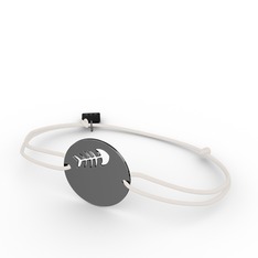 925 ayar siyah rodyum kaplama gümüş bileklik