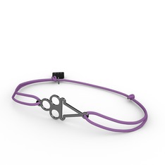 925 ayar siyah rodyum kaplama gümüş bileklik