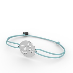 Mantra Aum Bileklik - 8 ayar beyaz altın bileklik #b1c8jt