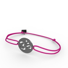 Mantra Aum Bileklik - 925 ayar siyah rodyum kaplama gümüş bileklik #ohs4oh