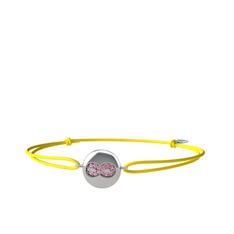 Lida Sonsuzluk Bileklik - Pembe kuvars 925 ayar gümüş bileklik #10jxusf