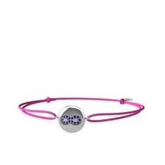 Lida Sonsuzluk Bileklik - Ametist 8 ayar beyaz altın bileklik #10mtder