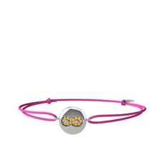 Lida Sonsuzluk Bileklik - Sitrin 14 ayar beyaz altın bileklik #13bjlwn