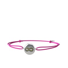 Lida Sonsuzluk Bileklik - Peridot 14 ayar beyaz altın bileklik #13n0zh9