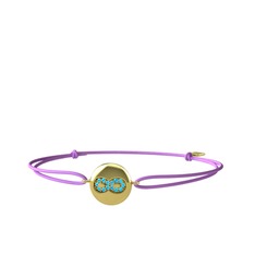 Lida Sonsuzluk Bileklik - Akuamarin 18 ayar altın bileklik #1ej5xgw