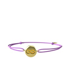 Lida Sonsuzluk Bileklik - Sitrin 8 ayar altın bileklik #1lvmfae