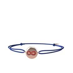 Lida Sonsuzluk Bileklik - Garnet 8 ayar rose altın bileklik #1m0d952