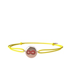 Lida Sonsuzluk Bileklik - Garnet 8 ayar rose altın bileklik #1o3zv71