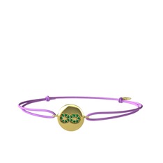 Yeşil kuvars 925 ayar altın kaplama gümüş bileklik