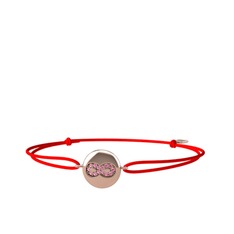 Lida Sonsuzluk Bileklik - Pembe kuvars 8 ayar rose altın bileklik #1vc9j2x