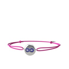 Lida Sonsuzluk Bileklik - Lab safir 8 ayar beyaz altın bileklik #1w7weun