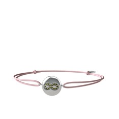 Lida Sonsuzluk Bileklik - Peridot 18 ayar beyaz altın bileklik #3mm6ll