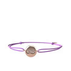 Lida Sonsuzluk Bileklik - Swarovski 925 ayar rose altın kaplama gümüş bileklik #569gwt