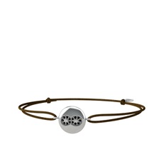 Lida Sonsuzluk Bileklik - Siyah zirkon 18 ayar beyaz altın bileklik #6c4osv