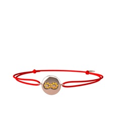 Lida Sonsuzluk Bileklik - Sitrin 925 ayar rose altın kaplama gümüş bileklik #7vzptr