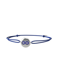 Lida Sonsuzluk Bileklik - Lab safir 8 ayar beyaz altın bileklik #7z32my