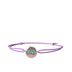 Akuamarin 14 ayar rose altın bileklik