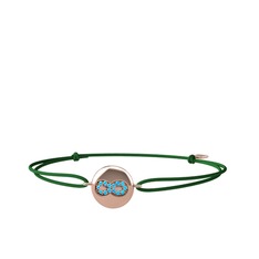 Lida Sonsuzluk Bileklik - Akuamarin 18 ayar rose altın bileklik #syd0et