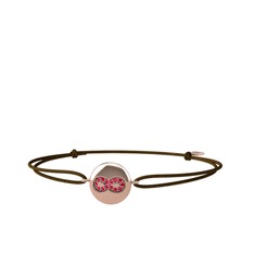 Lida Sonsuzluk Bileklik - Rodolit garnet 8 ayar rose altın bileklik #v754s5