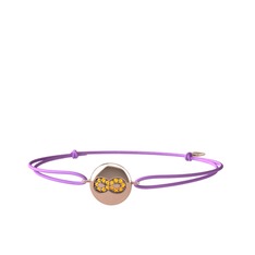 Lida Sonsuzluk Bileklik - Sitrin 14 ayar rose altın bileklik #wrwvr8