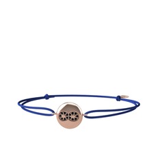 Siyah zirkon 18 ayar rose altın bileklik